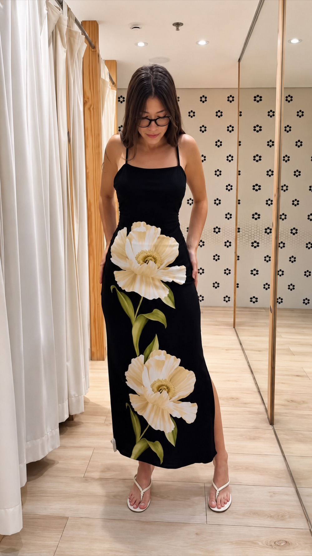Vestido Midi Peônias